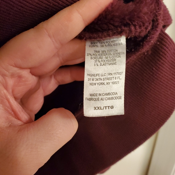 Super Soft Velour Crew Neck Lounge Pullover - Picture 6 of 6